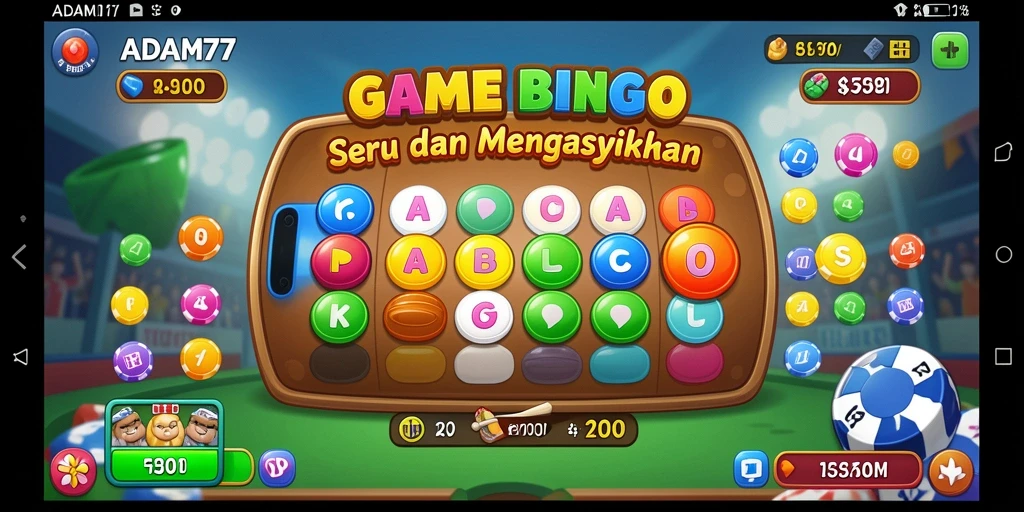 Screenshot gameplay ADAM77 menampilkan aksi Bingo seru.