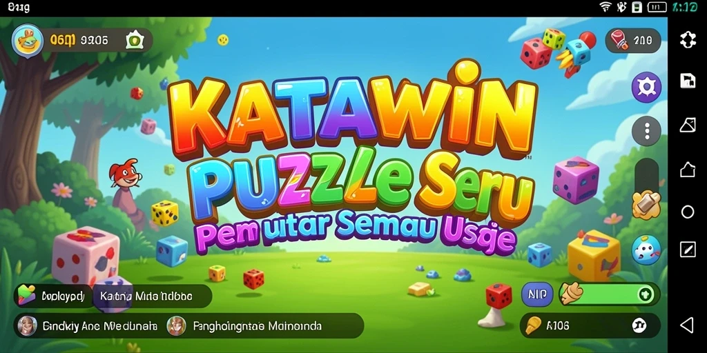 Tampilan screenshot KATAWIN menampilkan gameplay Puzzle yang menarik.